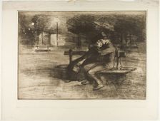 Lovers on a Bench, 822. Creator: Theophile Alexandre Steinlen