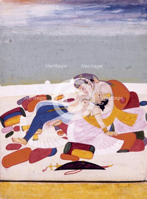 Lovers on a Terrace, 1800-25. Creator: Chokha.