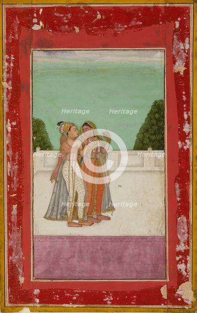 Lovers on a terrace, c1740. Artist: Unknown.