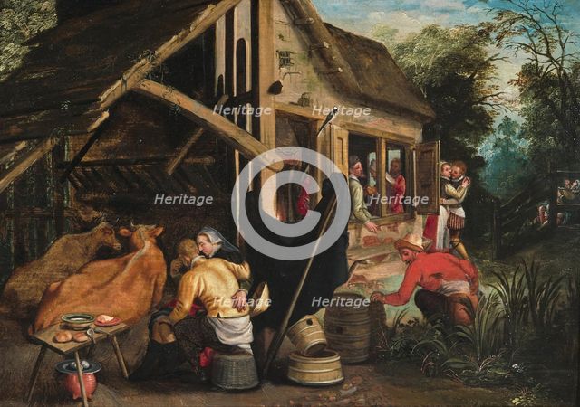 Lovers at an inn. Creator: Pietersz, Aert (1550-1612).