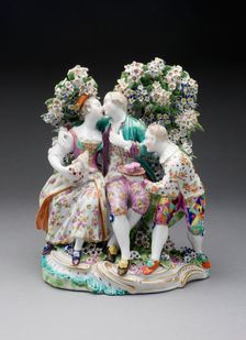 Lovers and Jester, Derby, c. 1765. Creator: Derby Porcelain Manufactory England