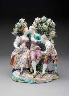 Lovers and Jester, Derby, c. 1765. Creator: Derby Porcelain Manufactory England