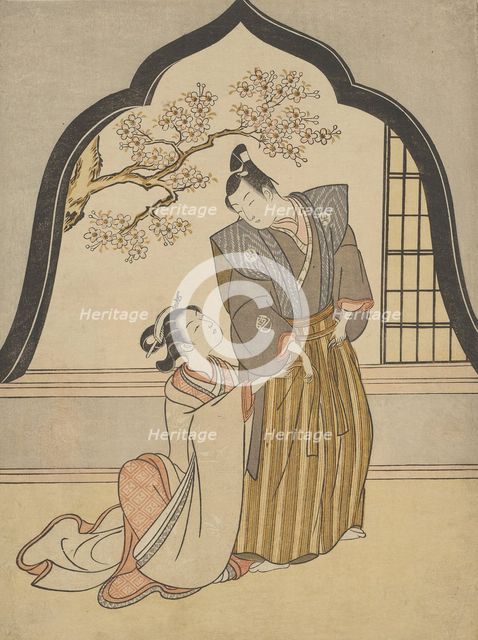 Lovers Dressing Beside a Window, 1765. Creator: Suzuki Harunobu.