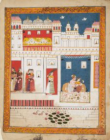 Lovers in a palace scene, c1700