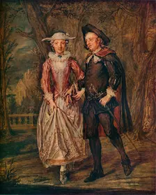Lovers in a Park 1745 (1931). Artist: Marcellus Laroon the Younger