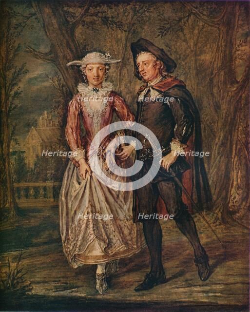'Lovers in a Park', 1745 (1931). Artist: Marcellus Laroon the Younger.