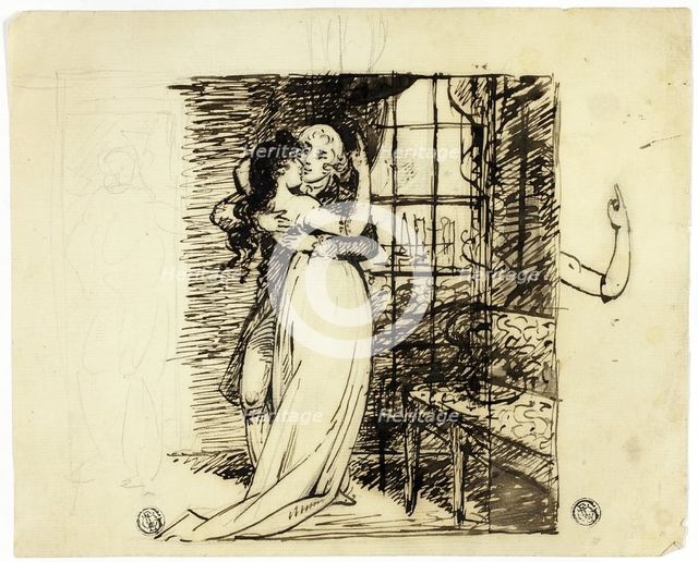 Lovers in a Room, n.d. Creator: John Downman.