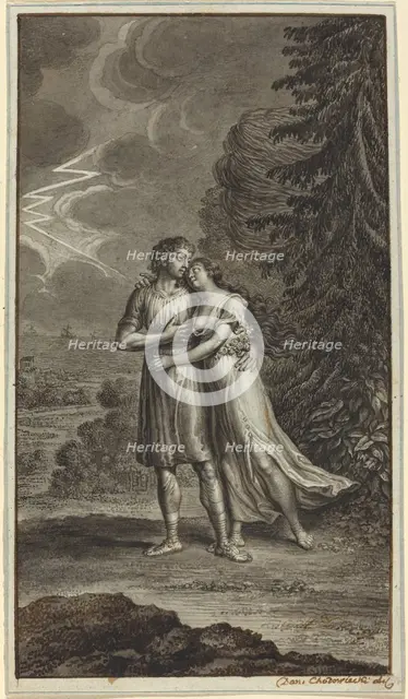 Lovers in a Thunderstorm. Creator: Daniel Nikolaus Chodowiecki.