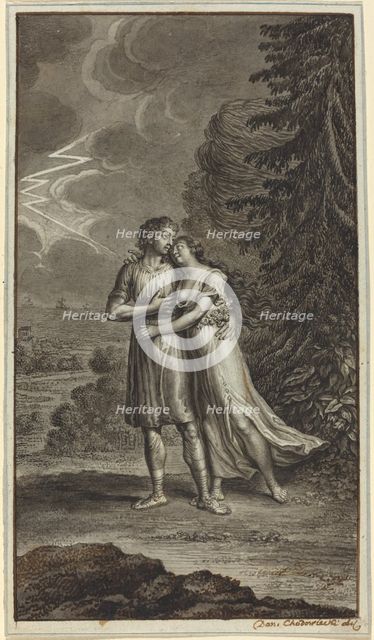 Lovers in a Thunderstorm. Creator: Daniel Nikolaus Chodowiecki.
