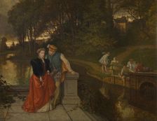 Lovers in the Park, 1855. Creator: Joseph Lies