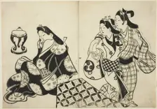 Lovers Leaving a Room, c. 1684/98. Creator: Sugimura Jihei