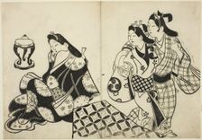 Lovers Leaving a Room, c. 1684/98. Creator: Sugimura Jihei