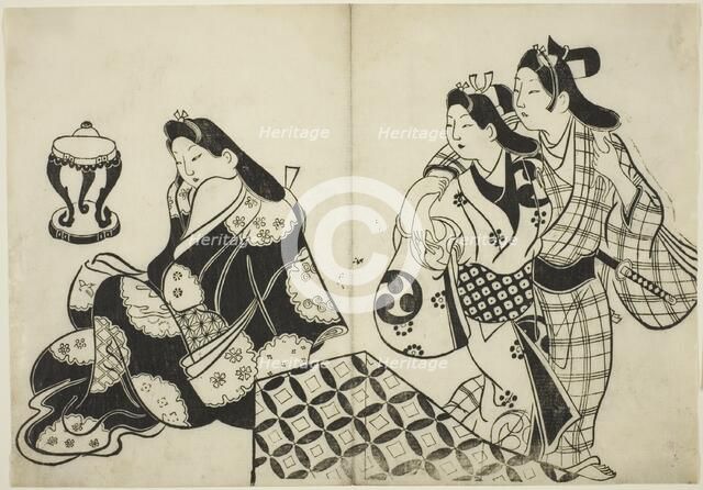 Lovers Leaving a Room, c. 1684/98. Creator: Sugimura Jihei.