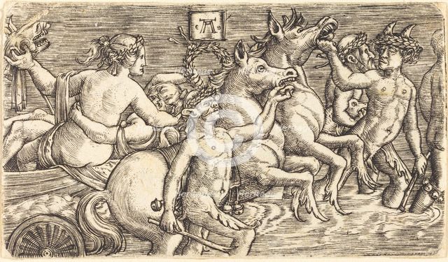 Lovers led by Seagods on Triumph, c. 1520/1525. Creator: Albrecht Altdorfer.