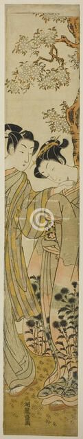 Lovers Under a Cherry Tree, c. 1771. Creator: Isoda Koryusai.