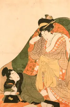 Lovers under a Futon, c1800. Creator: Kitagawa Utamaro