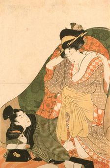 Lovers under a Futon, c1800. Creator: Kitagawa Utamaro