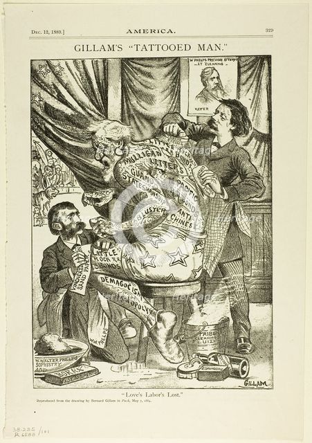 Love's Labor Lost, from America, published December 12, 1889, originally pub...May 7, 1884. Creator: Bernard Gillam.