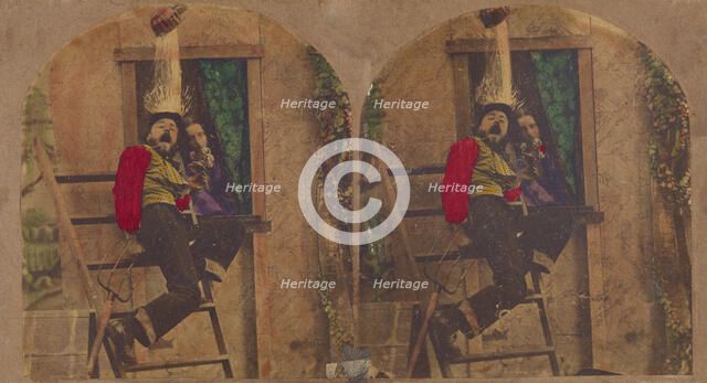 Love's ups and downs., 1860s. Creator: New York Stereoscopic Company.