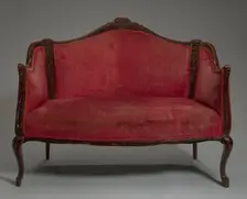 Loveseat from Mae's Millinery Shop, 1900-1950. Creator: Unknown