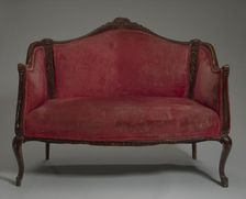 Loveseat from Mae's Millinery Shop, 1900-1950. Creator: Unknown