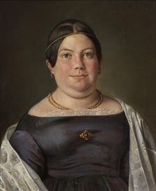Lovisa Isabella Bjurberg (1814-1864), married to baron and Member of Parliament Anders..., 1842. Creator: Axel Johan Fägerplan