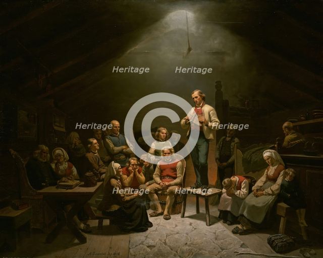 Low Church Devotion, 1848. Creator: Adolph Tidemand.