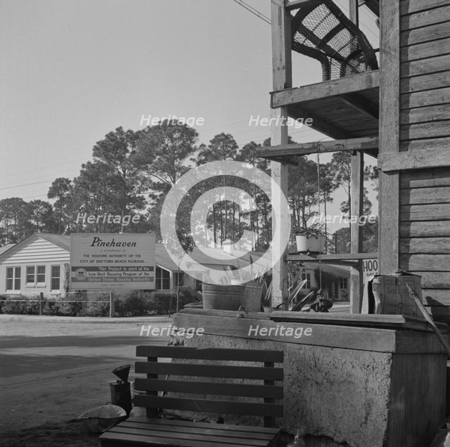 Low rent housing erected to make better living conditions available, Daytona Beach, Florida, 1943. Creator: Gordon Parks.