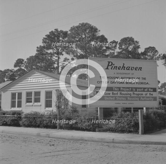 Low rent housing projects for Negroes near Bethune-Cookman College, Daytona Beach, Florida, 1943. Creator: Gordon Parks.