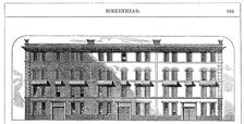 Low rental workmen's dwellings built by the Birkenhead Dock Co, c1844 (c1860)