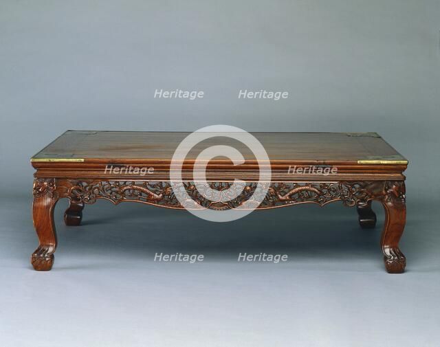 Low Table (Kang) with Dragons in Clouds, 1400s. Creator: Unknown.