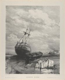 Low Tide, 1833. Creator: Eugene Isabey