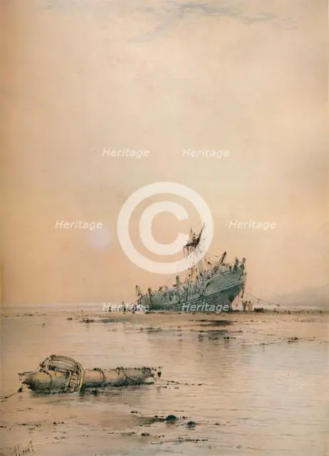 'Low tide at Leigh', c1899. Artist: Albert Ernest Markes.