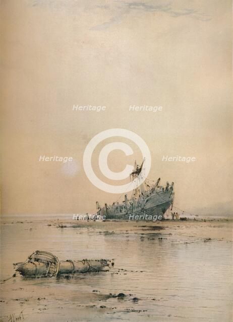 'Low tide at Leigh', c1899. Artist: Albert Ernest Markes.