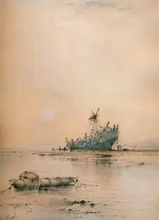 Low tide at Leigh c1899. Artist: Albert Ernest Markes