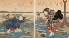 Low Tide at Susaki - A Set of Five (Shiohi goban no uchi), c. 1828/30. Creator: Utagawa Kuniyoshi