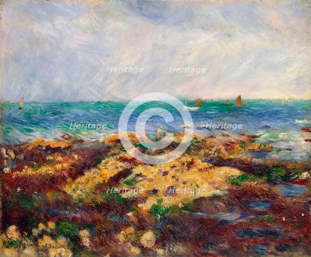 'Low Tide at Yport', 1883.  Artist: Pierre-Auguste Renoir