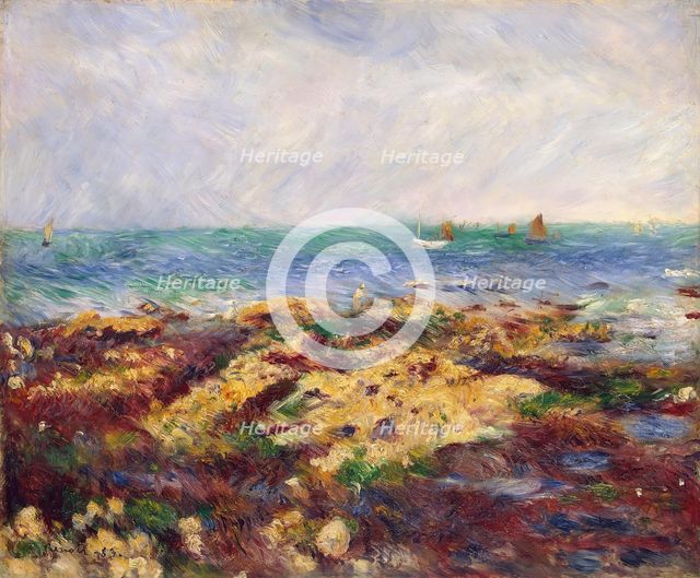 Low Tide at Yport, 1883. Creator: Pierre-Auguste Renoir.