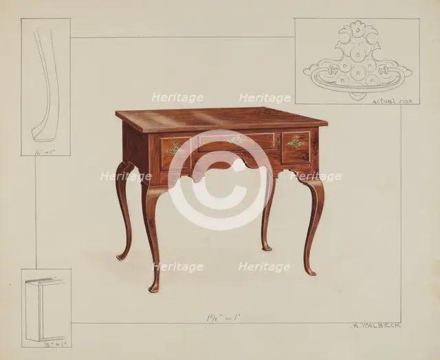 Lowboy, c. 1936. Creator: Alfred Walbeck.
