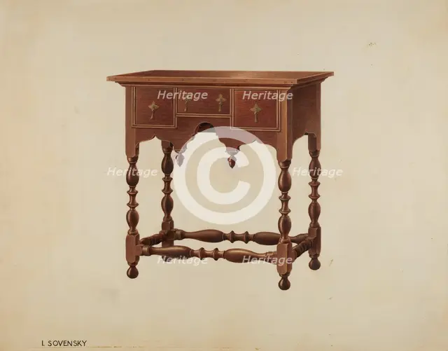 Lowboy, c. 1939. Creator: Isidore Sovensky.