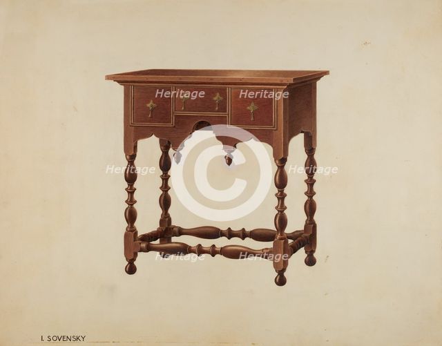 Lowboy, c. 1939. Creator: Isidore Sovensky.