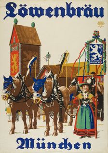 Löwenbräu München, c. 1925. Creator: Suchodolski, Siegmund von (1875-1935)