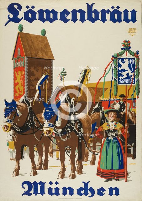 Löwenbräu München, c. 1925. Creator: Suchodolski, Siegmund von (1875-1935).