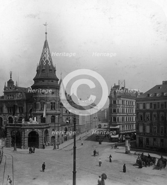 Löwenbräu Keller and Stiglmaierplatz, Munich, Germany, c1900s.Artist: Wurthle & Sons