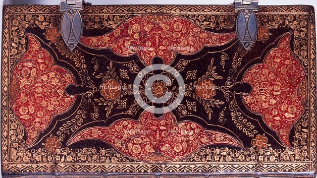 Lower cover of a Bible, 1657. Creator: Henry Evans.