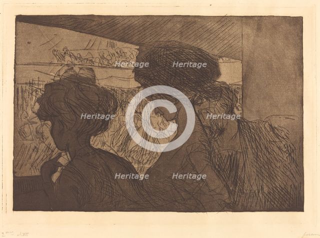 Lower Box at the Theater, 1909. Creator: Jean Louis Forain.