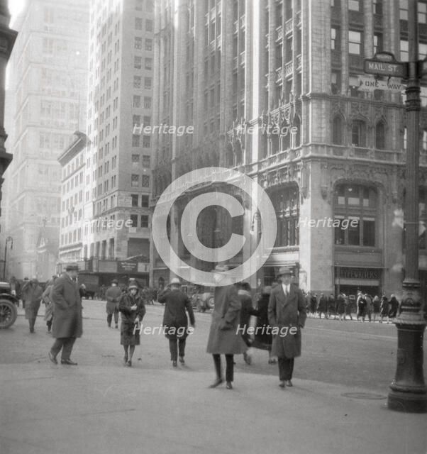 Lower Broadway, New York City, USA, 20th century. Artist: J Dearden Holmes