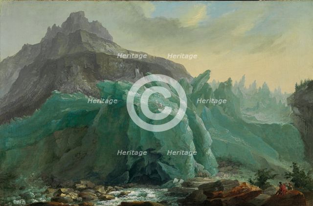 Lower Grindelwald Glacier, with the Lütschine River and Mettenberg, 1774.