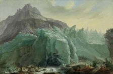 Lower Grindelwald Glacier, with the Lütschine River and Mettenberg, 1774