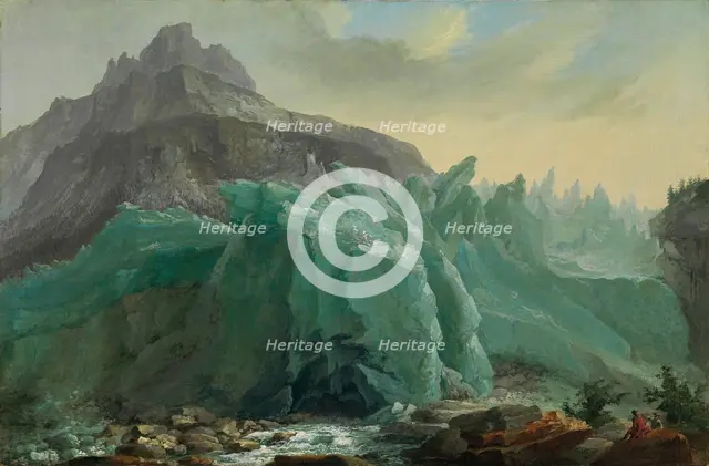 Lower Grindelwald Glacier, with the Lütschine River and Mettenberg, 1774.